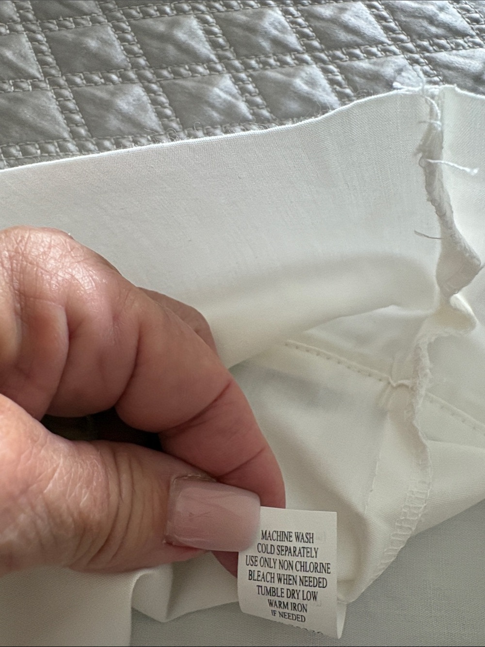 NEW—World Market Set of 2 Standard/Queen White Pillowcases with “Peace”& “Joy” - Picture 6 of 6